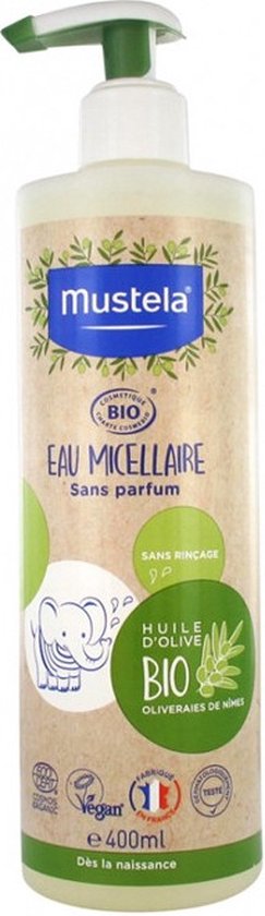 Eau micellaire sans parfum Bio pour bébé Mustela