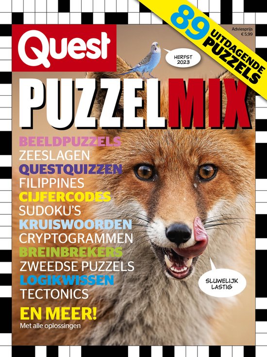 Quest Puzzelmix editie 4 2023 - tijdschrift - puzzelboek cadeau geven