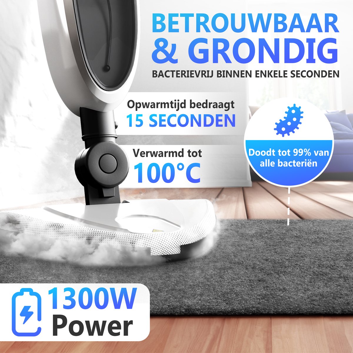 Steam-IT 2-in-1 Stoomreiniger met 10 Opzetstukken thumbnail 2