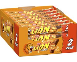 Lion Peanut Melkchocolade Repen 2-pack - 28 stuks x 62g