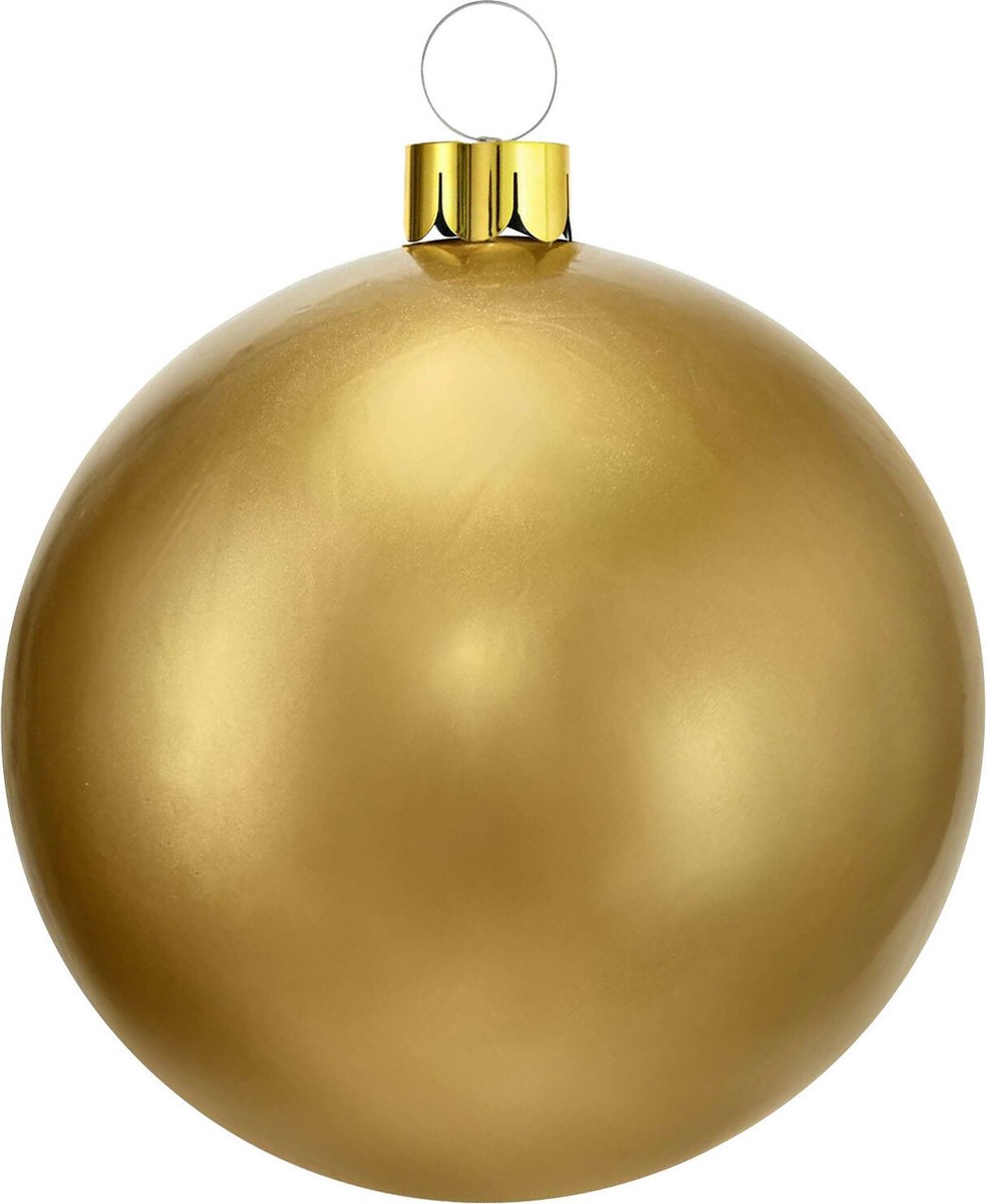 Christmas Decoration mega grote kerstbal - 65 cm - goud - opblaasbaar