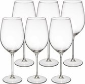 Secret de Gourmet Wijnglazen set Lina - doosje 12x stuks - chique glas - 41 CL - witte/rode/rose