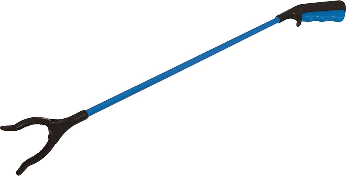 Goedkoopste Silverline Afvalgrijper/grijptang - blauw - 80 cm - glasvezel/kunststof - grip kaak