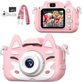 Digitale Kindercamera - Kinderfototoestel - Kindercamera Digitaal - met 32GB micro SD kaart - Roze