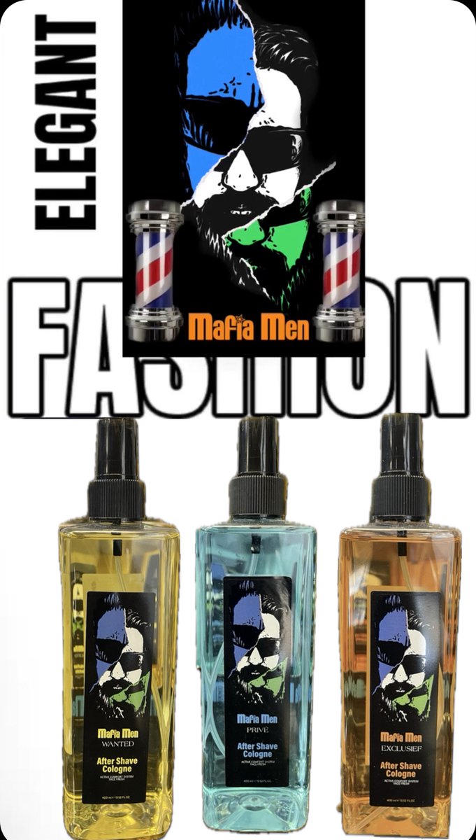 Goedkoopste 3-Pack Aftershave cologne Mix Voordeelbundel Mafia Men Wanted Eau de Cologne 400ml - Aftershave Parfum Heren - Langdurige Geur - Kolonya - Barber Cologne