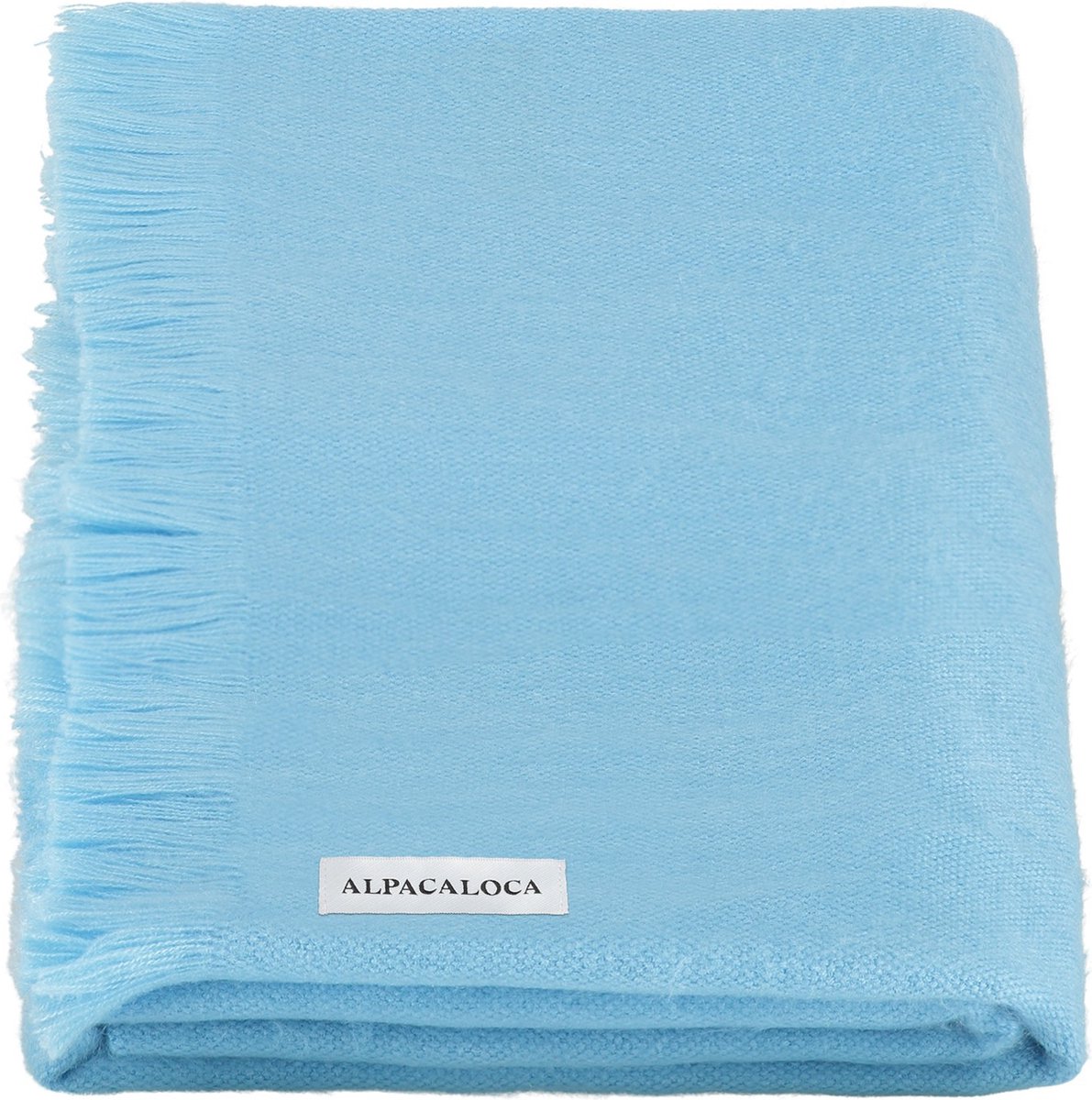 Alpaca Loca Enkelzijdige Sjaal - 200 x 65 cm - Felblauw