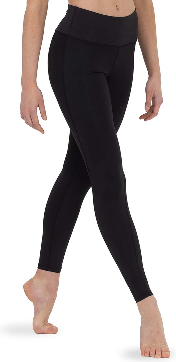 Dancer Dancewear® Danslegging meisje zwart | "Flex" | Sportlegging voor kind | Tactel | Maat 146/152 - 12 Jaar