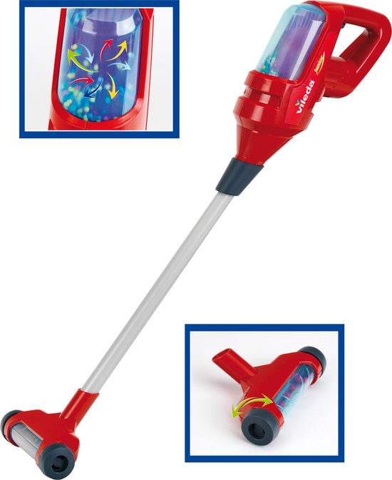 Klein Toys Vileda schoonmaakwagen - incl. 3in1 steelstofzuiger - rood - Klein