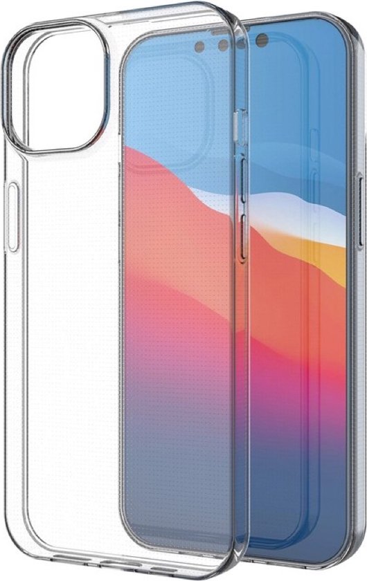 Casecentive Silicone case geschikt voor iPhone 15 transparant