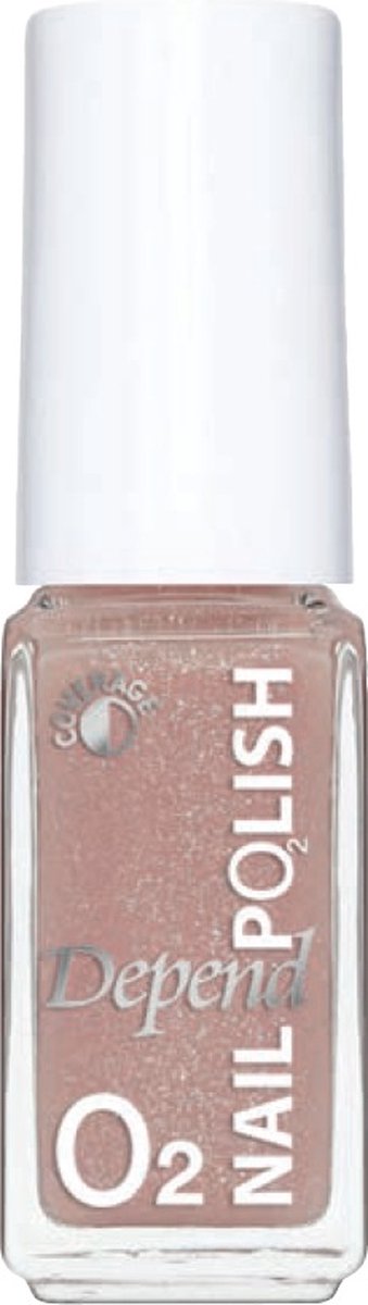 Goedkoopste DependCosmetics|O2|Nailpolish|Nagellak|Beigeroze|metglitters|740|5ML|