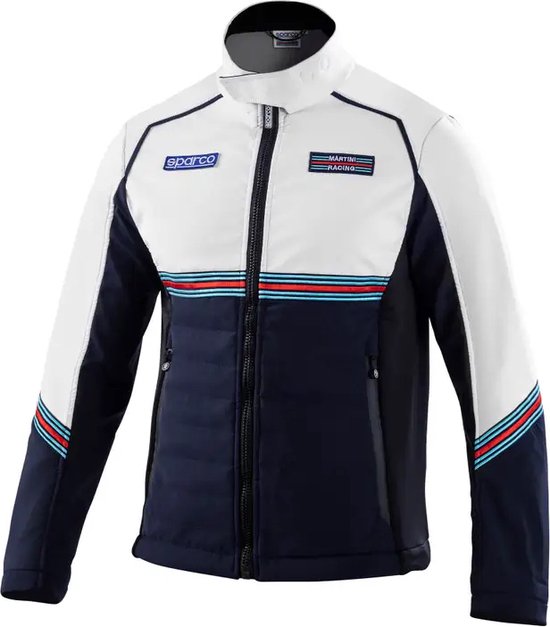 Sparco Martini Racing Softshell - Windproof - Marineblauw/Wit - Softshell maat 3XL