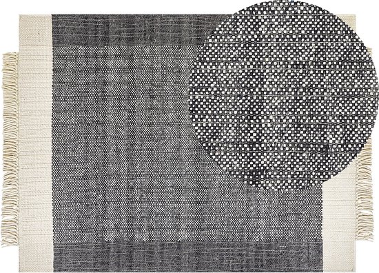 ATLANTI - Modern vloerkleed - Zwart - 160 x 230 cm - Wol