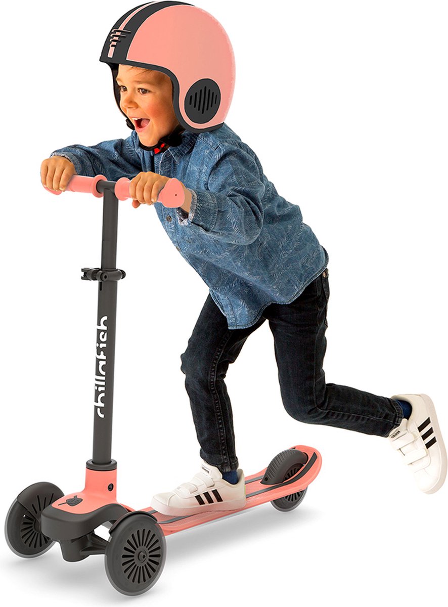 Chillafish Kinderstep 3 Jaar met drie wielen - Roze - Lichtgewicht step meisjes met afneembaar stuur en voetrem - Aanpasbaar in hoogte - Leun-om-te-sturen - Extra grip handgrepen - Model Scotti — afbeelding 6