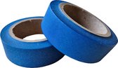 Washi Tape Blauw - 10 meter x 1.5 cm. Masking Tape - Rol Blauw Plakband - Blue Tape