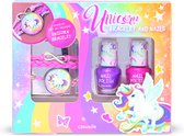 Casuelle `Unicorn` nagellak in geschenkdoosje met armband - 2 kleuren - waterbasis - kids - fun