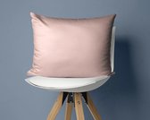 2x luxe katoen/satijn kussenslopen roze - 60x70 - heerlijk zacht en hoogwaardig - subtiele glans - prachtige kleur