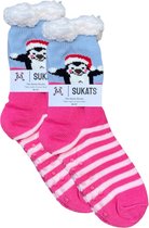 Sukats® Huissokken - Homesocks - Maat 36-41 - Anti-Slip - Fluffy Sokken - Huissokken Dames - Slofsokken - Variant 18 - Meerdere Maten en Varianten
