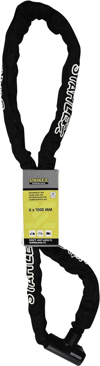Stahlex Onbreekbaar kettingslot - gehard staal - 6 x 1500 mm - met pp-hoes en veiligheidssleutels van Stahlex — afbeelding 4