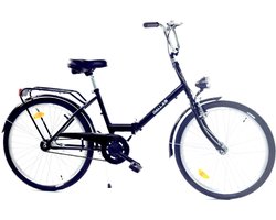 Dallas - Vouwfiets - 24 inch - zonder versnellingen - zwart