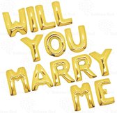 Ballonnen set Will You Marry Me goud - aanzoek - huwelijk - ballon - goud - will you marry me