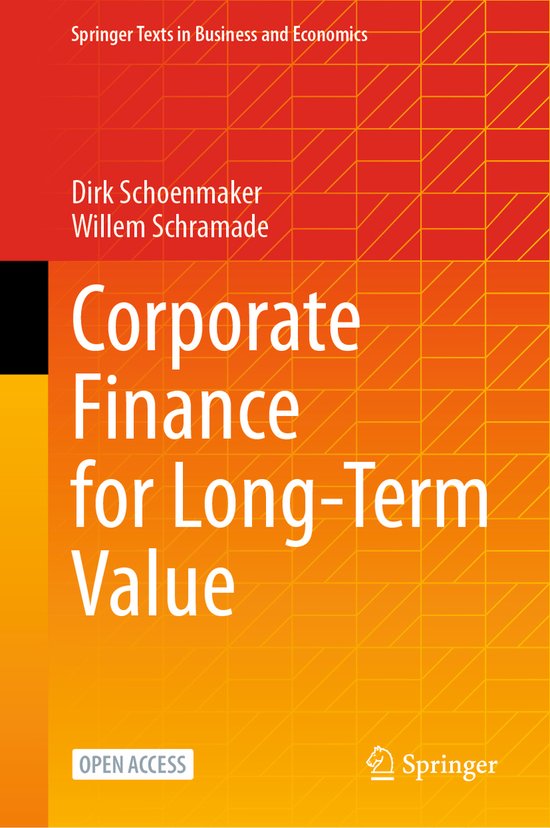 Foto: Springer texts in business and economics corporate finance for long term value