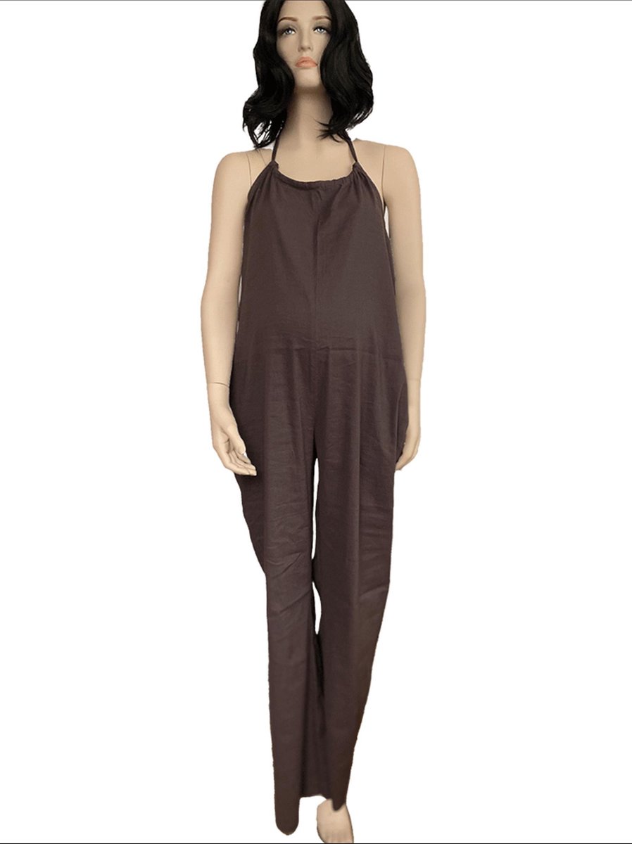 FRAGILE Zwangerschapsjumpsuit Bodysuit Indigo KleZwart, Maat: XL