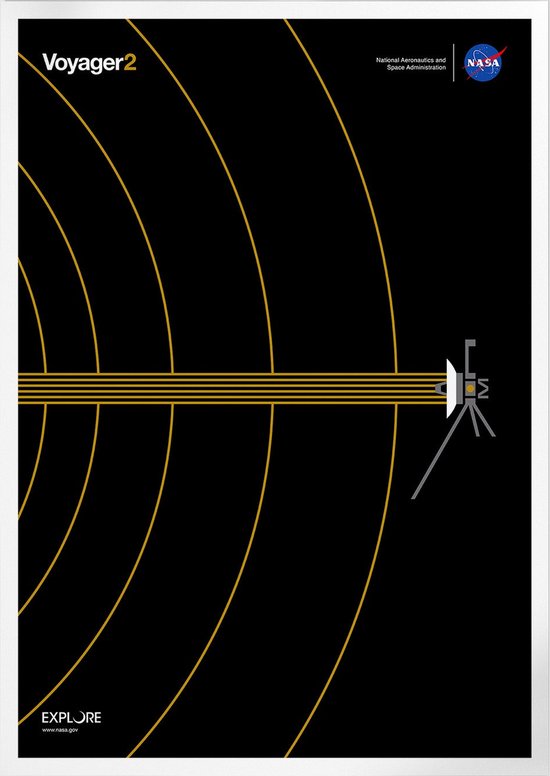 Voyager 2 - Espace interstellaire | Espace, astronomie et Voyage spatial Poster | B2 : 50x70 cm