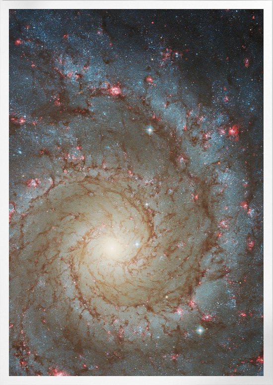 Hubble Gazes Into Rosy Pink M74 | Space, Astronomie & Ruimtevaart Poster | B2: 50x70 cm