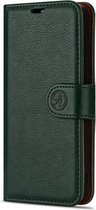 Rico Vitello Wallet case Geschikt voor Apple iPhone 15 pro L Book Case Telefoonhoesje kleur Groen