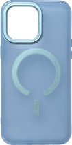 Casemania Hoesje Geschikt voor Apple iPhone 15 Pro Blauw - Extra Stevig Siliconen Back Cover - Geschikt voor Magsafe