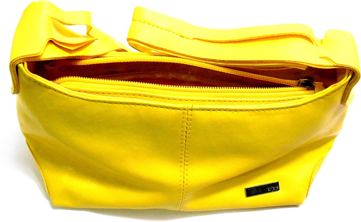 Handtas geel - lengte 22 cm / breedte 15 cm - Verjaardagscadeau