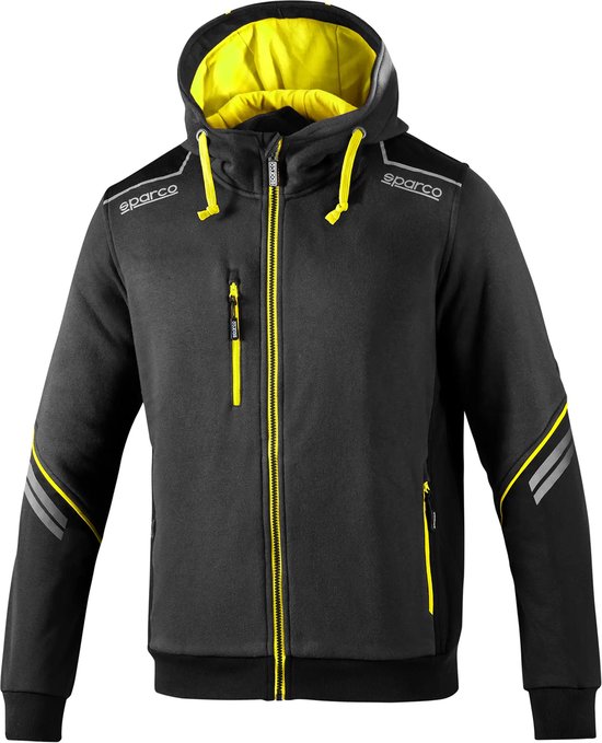 Foto: Sparco vest met capuchon colorado grijs geel grijs 3xl