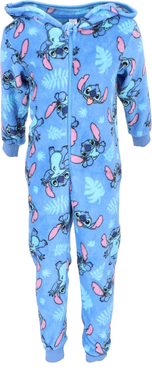 Lilo & Stitch Coral-Fleece Onesie - Maat 98/104- Polyester - Blauw — afbeelding 4