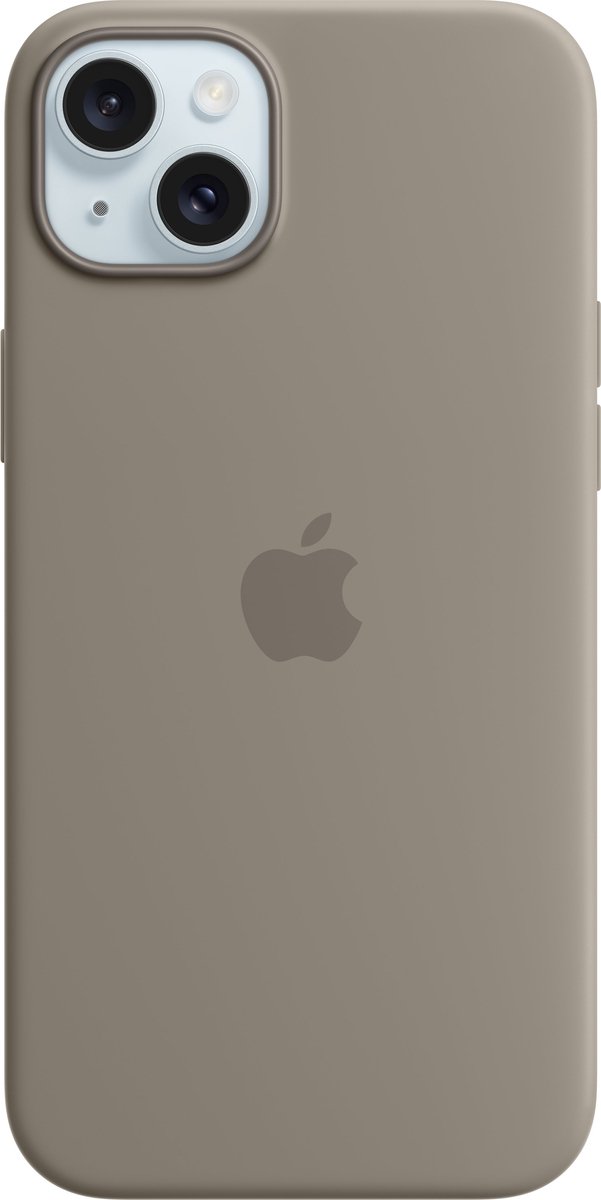 Apple Siliconenhoesje met MagSafe geschikt voor iPhone 15 Plus - Clay