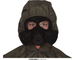 Horror verkleed gasmasker voor volwassenen - zwart - Halloween verkleedaccessoires - feestmaskers