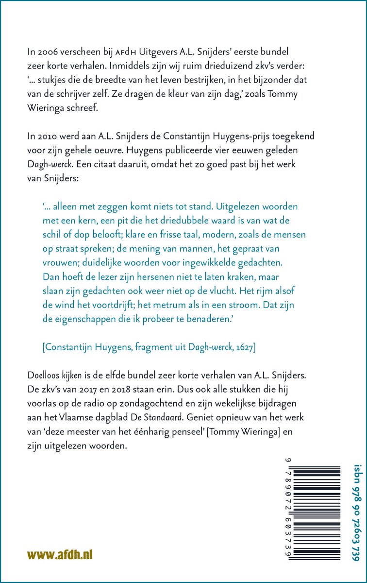 Doelloos kijken - back cover