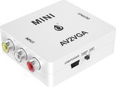 Adapter voor 3RCA naar VGA (Female-Female) - Composiet 3RCA naar VGA - 3,5mm Jack audio video converter adapter