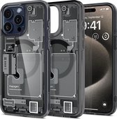 Spigen Ultra Hybrid MagFit hoesje voor iPhone 15 Pro Max - Grijs