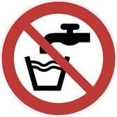Ronde Geen drinkwater stickers | Pictogram sticker P005 | Geen drinkwater