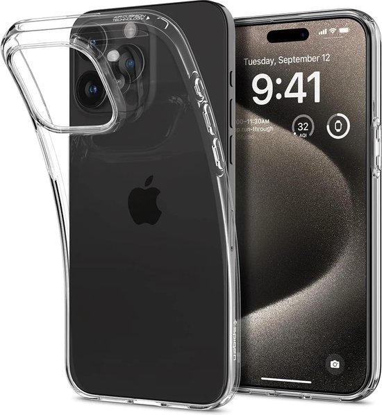 Spigen Liquid Crystal Case hoesje geschikt voor iPhone 15 Pro Max - Crystal Clear