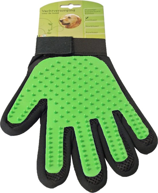 Gant de massage en caoutchouc pour chiens à poils courts