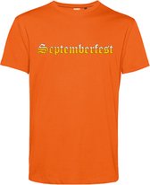 T-shirt Septemberfest bier | Oktoberfest dames heren | Lederhosen man | Foute party | Oranje | maat 3XL