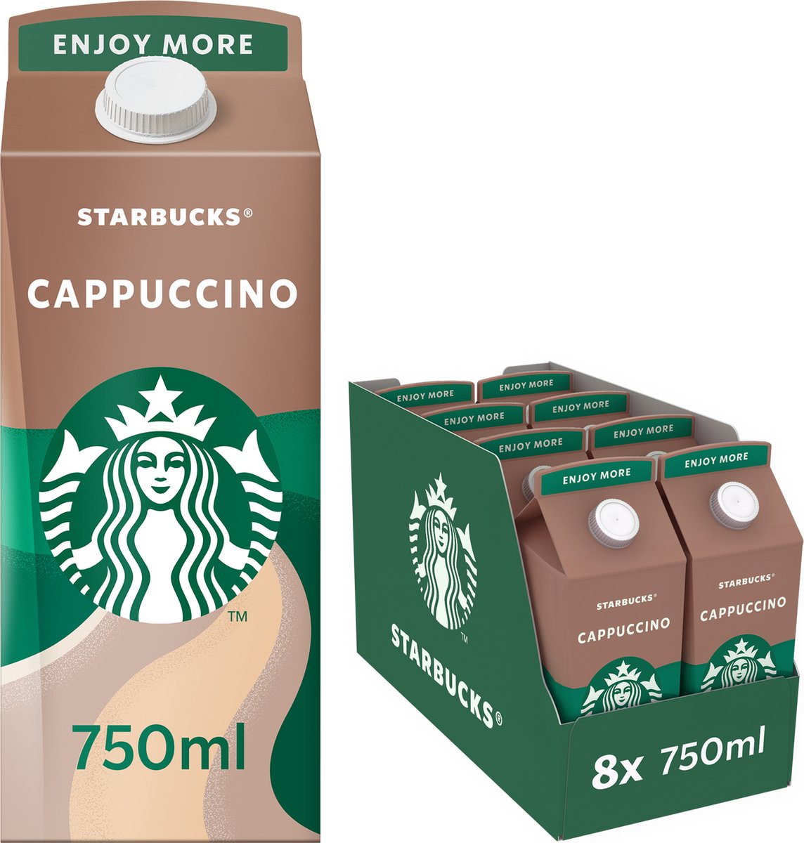 Starbucks Multiserve cappuccino ijskoffie - 8 x 750ml