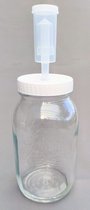 Mason jar fermentatiepot met driedelig waterslot, 1.5 liter