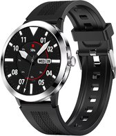 Royal Supplies S8 - Smartwatch - Smartwatch Heren & Dames - 2024 model- HD Touchscreen - Horloge - Stappenteller - Bloeddrukmeter - Saturatiemeter - IOS & Android -Screenprotector- Zilver/ zwart