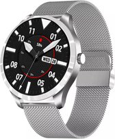 Royal Supplies S8 - Smartwatch - Smartwatch Heren & Dames - 2024 model - HD Touchscreen - Horloge - Stappenteller - Bloeddrukmeter - Saturatiemeter - IOS & Android -Screenprotector- Zilver Staal