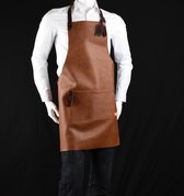 Leren BBQ Schort ‘Jip’ Cognac Maat XXXL