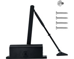 Gtrise Verstelbare Deurdranger - T/M 100KG - Large - Incl bevestigingsset - Hydraulisch - Hoge kwaliteit - Voor binnen & buiten - Veel functies - Deursluiter - Deurveer