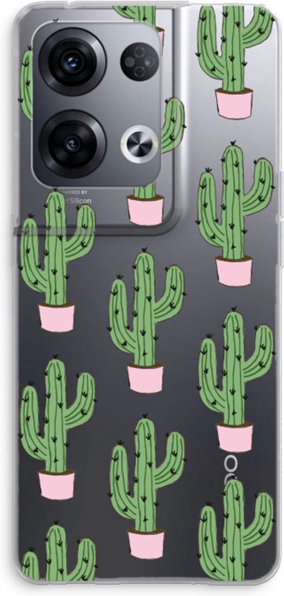 Case Company® - Hoesje geschikt voor Oppo Reno8 Pro 5G hoesje - Cactus Lover - Soft Cover Telefoonhoesje - Bescherming aan alle Kanten en Schermrand