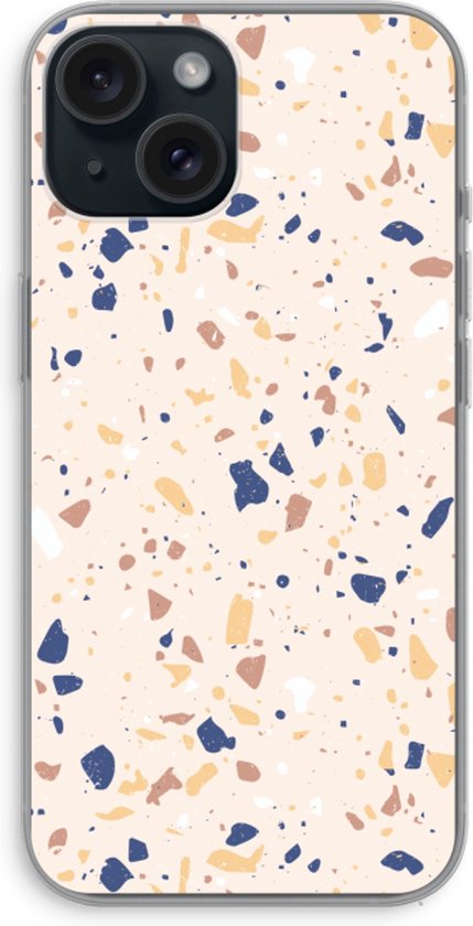 Case Company® - Hoesje geschikt voor iPhone 15 hoesje - Terrazzo N°23 - Soft Cover Telefoonhoesje - Bescherming aan alle Kanten en Schermrand